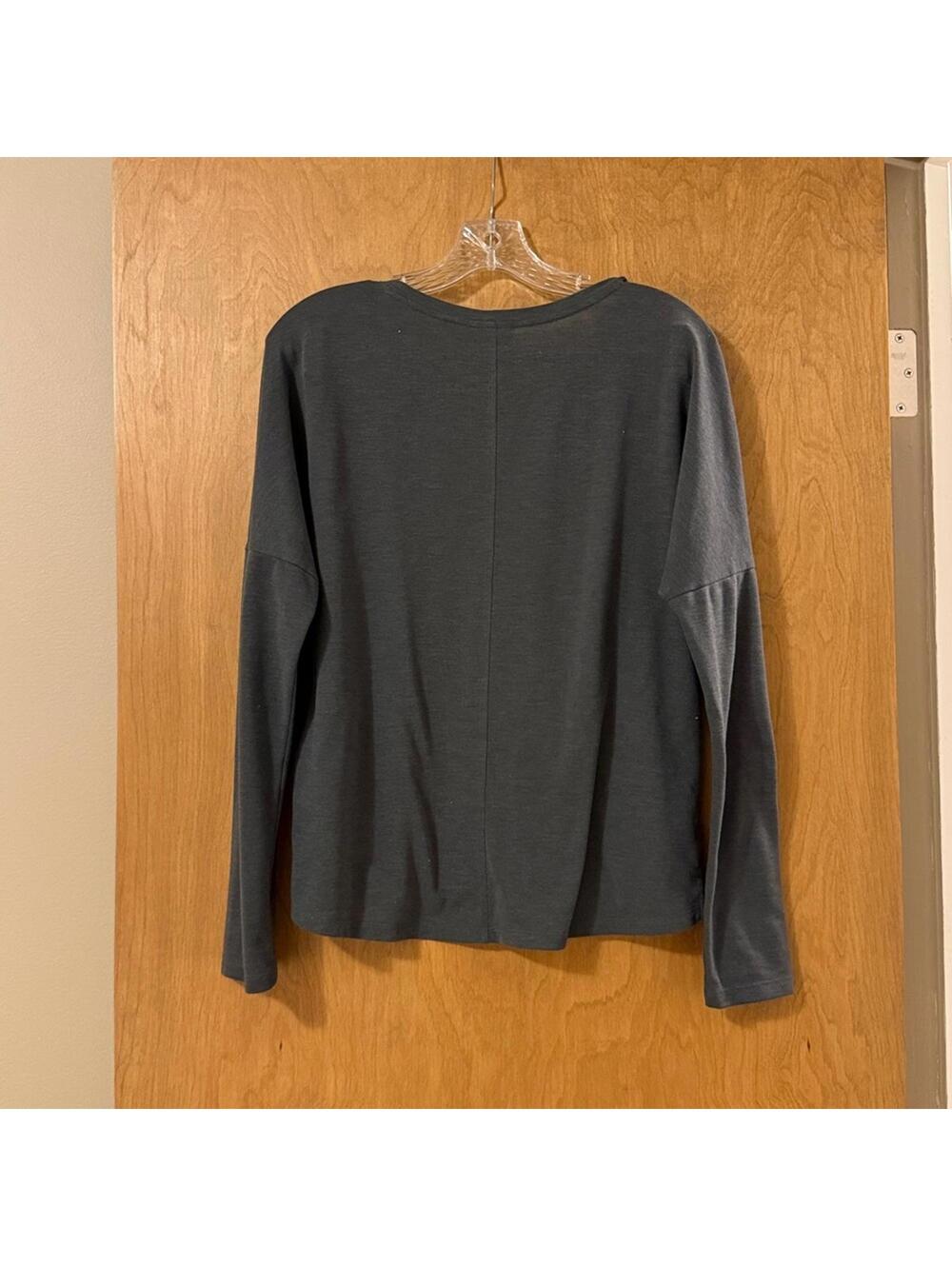 REI Cooperative Long Sleeve Crew Neck Top Charcoal Gray Women's Small - Picture 2 of 6